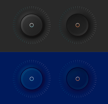Mission ready button is OFF or ON on a dark grey or blue background Mission ready button is OFF or ON on a dark grey or blue background